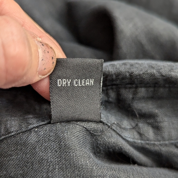 Valerie Stevens 100% Linen Black Tunic Top Shirt Dress Cover Up M - Picture 7 of 7